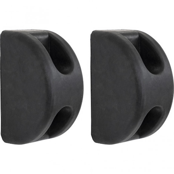 Image of D-Shaped Molded Rubber Bumper - 3 x 3-1/2 x 6 Inch Tall - Set of 2 from Buyers Products. Part number: B5800