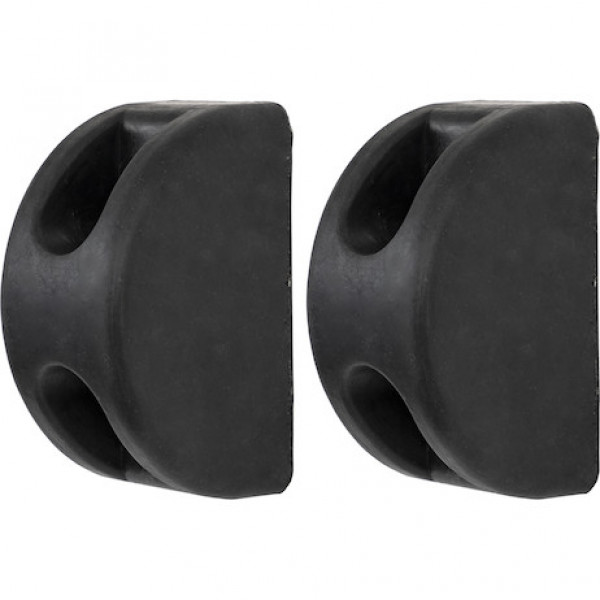 Image of D-Shaped Molded Rubber Bumper - 3 x 3-1/2 x 6 Inch Tall - Set of 2 from Buyers Products. Part number: B5800