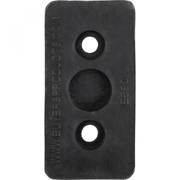 Image of D-Shaped Molded Rubber Bumper - 3 x 3-1/2 x 6 Inch Tall - Set of 2 from Buyers Products. Part number: B5800