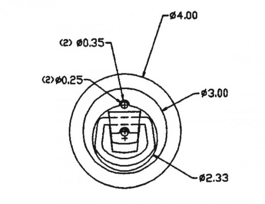 Image of Surface Mounted Rope Ring Zinc Plated from Buyers Products. Part number: B701SM