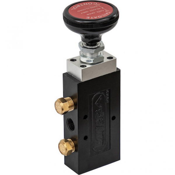 Image of 4-Way 3-Position Manual Air Valve With Five 1/4 Inch NPT Ports from Buyers Products. Part number: BAV020