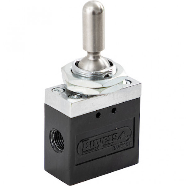 Image of Neutral Lockout Toggle 3-Position Detented Valve Only from Buyers Products. Part number: BAV020TD