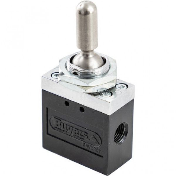 Image of Neutral Lockout Toggle 3-Position Detented Valve Only from Buyers Products. Part number: BAV020TD