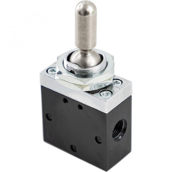 Image of Neutral Lockout Toggle 3-Position Detented Valve Only from Buyers Products. Part number: BAV020TD