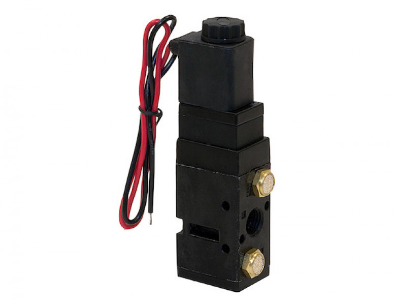 Image of 4-Way 2-Position Solenoid Air Valve With Five 1/4 Inch NPT Ports from Buyers Products. Part number: BAV050SA