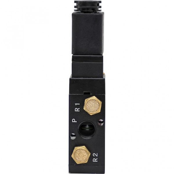 Image of 4-Way 2-Position Solenoid Air Valve With Five 1/4 Inch NPT Ports from Buyers Products. Part number: BAV050SA