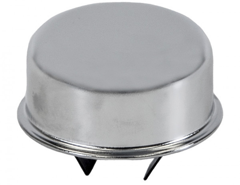 Image of Chrome Heavy Duty Push-In Breather Cap For 1-1/2 Inch O.D. Tube from Buyers Products. Part number: BECO61A