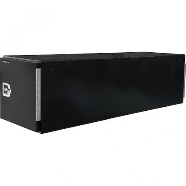 Image of 24x24x86 Inch Black Steel Straight Side Tunnel Truck Tool Box with Shelf from Buyers Products. Part number: BP242486B