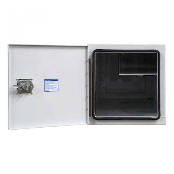 Image of 24x24x96 Inch White Steel Straight Side Tunnel Truck Tool Box with Shelf from Buyers Products. Part number: BP242496W