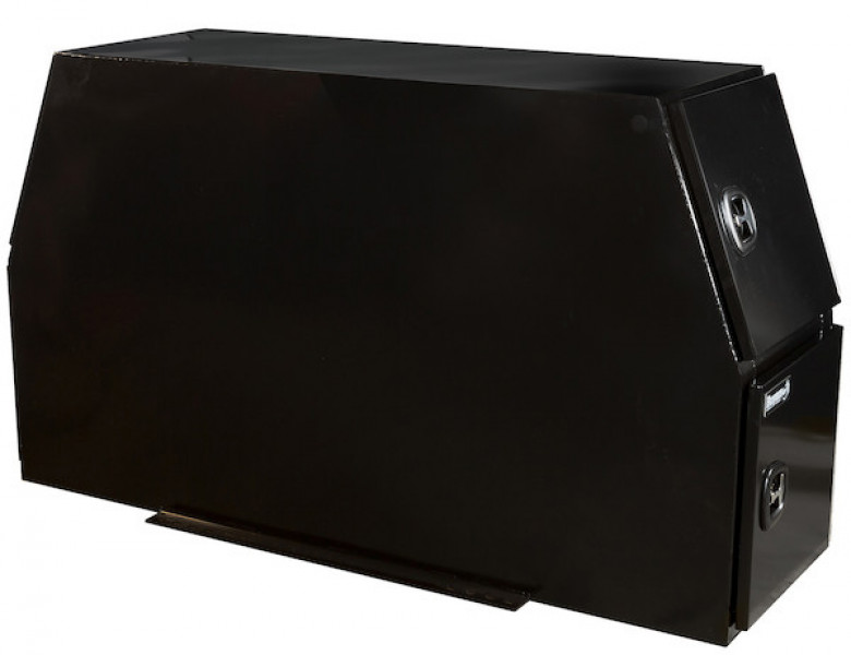 Image of 46x24x82 Inch Flat Floor Black Steel Backpack Truck Box from Buyers Products. Part number: BP824624B