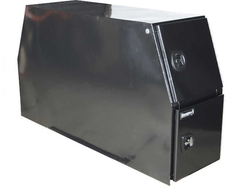 Image of 46x24x82 Inch Flat Floor Black Steel Backpack Truck Box from Buyers Products. Part number: BP824624B