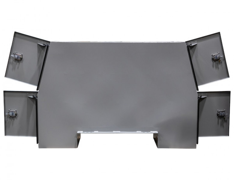 Image of 55x24x85 Inch Offset Floor Primed Steel Backpack Truck Box - 9.1 Inch Offset from Buyers Products. Part number: BP855524P