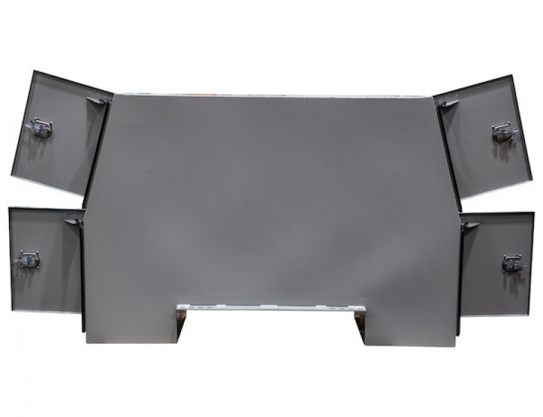 Image of 55x24x85 Inch Offset Floor Primed Steel Backpack Truck Box - 9.1 Inch Offset from Buyers Products. Part number: BP855524P