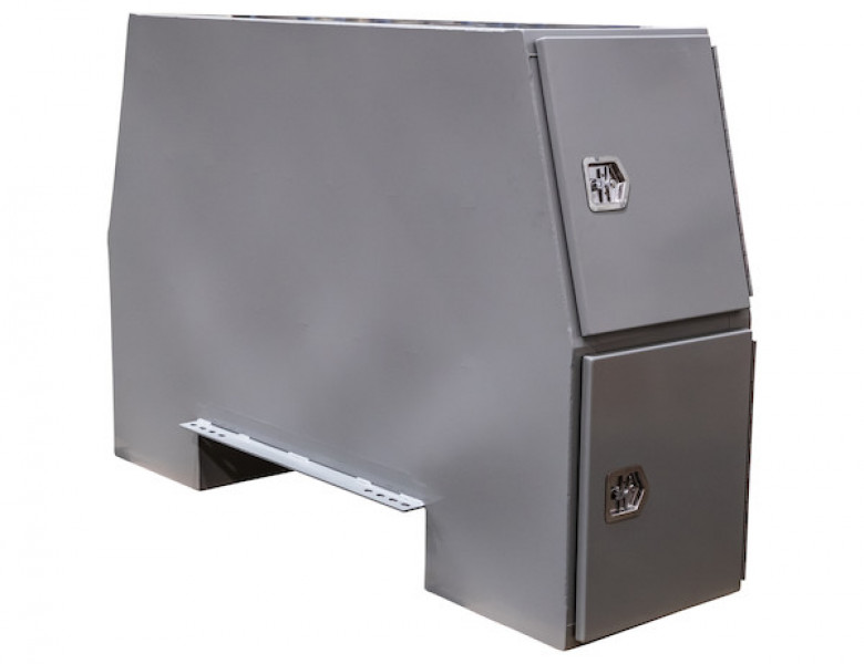 Image of 55x24x85 Inch Offset Floor Primed Steel Backpack Truck Box - 9.1 Inch Offset from Buyers Products. Part number: BP855524P