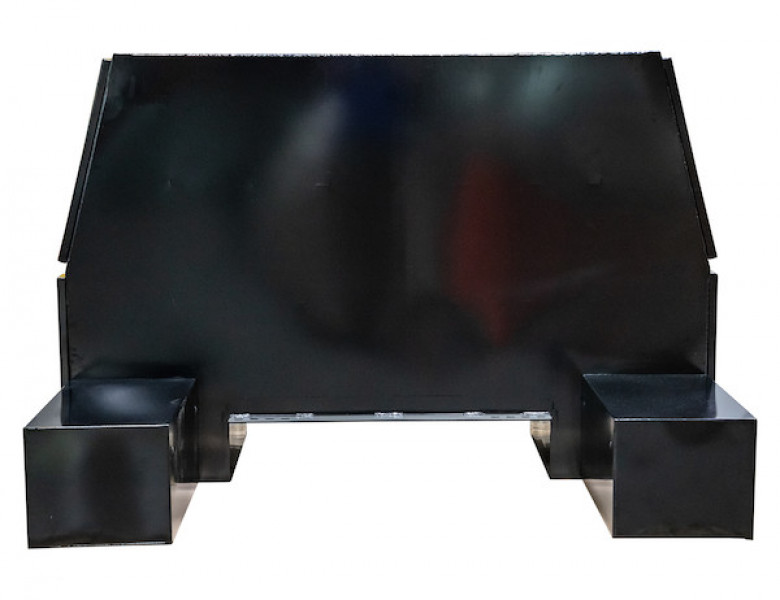 Image of 85x55x48 Inch Black Steel L-Pack Backpack Truck Box - 8.5 Inch Offset from Buyers Products. Part number: BP855548B