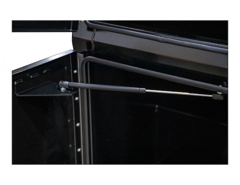 Image of 85x55x48 Inch Black Steel L-Pack Backpack Truck Box - 8.5 Inch Offset from Buyers Products. Part number: BP855548B