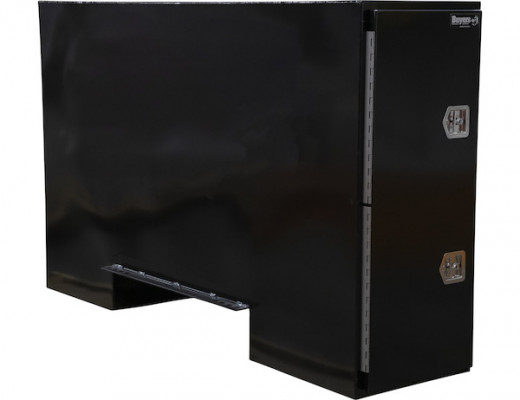 Image of 57x24x96 Inch Straight Side Black Steel Backpack Truck Tool Box - 11.26 Inch Offset Floor from Buyers Products. Part number: BP965724B