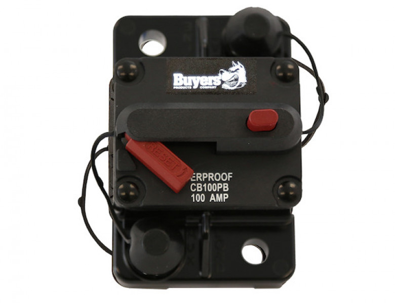 Image of 100 Amp Circuit Breaker With Manual Push-to-Trip Reset from Buyers Products. Part number: CB100PB