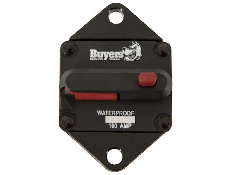 Image of 100 Amp Push-to-Trip Circuit Breaker from Buyers Products. Part number: CB102PB