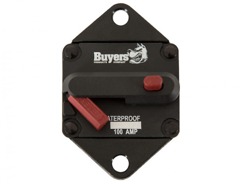 Image of 100 Amp Push-to-Trip Circuit Breaker from Buyers Products. Part number: CB102PB