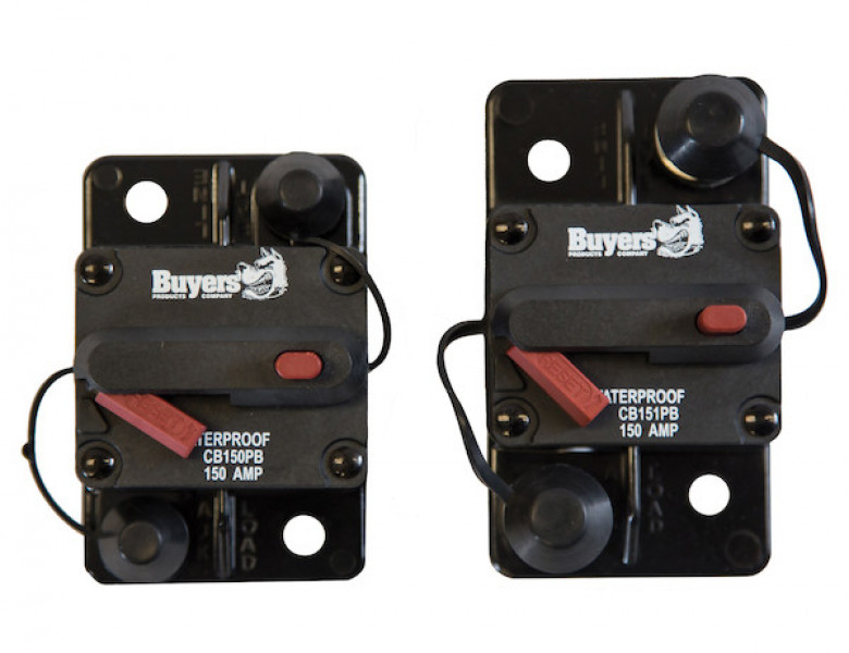 Image of 150 Amp Circuit Breaker With Manual Push-to-Trip Reset from Buyers Products. Part number: CB150PB