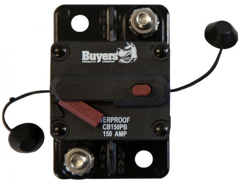 Image of 150 Amp Circuit Breaker With Manual Push-to-Trip Reset from Buyers Products. Part number: CB150PB