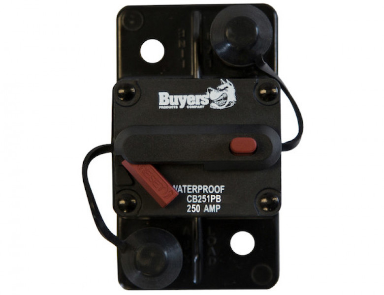 Image of CIRCUIT BREAKER, 250 AMP, PUSH-TO-TRIP, from Buyers Products. Part number: CB251PB