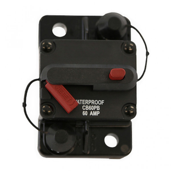 Image of 60 Amp Circuit Breaker With Manual Push-to-Trip Reset from Buyers Products. Part number: CB60PB