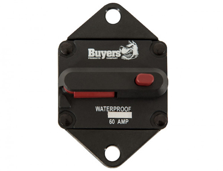 Image of 60 Amp Push-to-Trip Circuit Breaker from Buyers Products. Part number: CB62PB