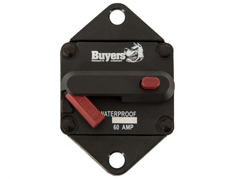 Image of 60 Amp Push-to-Trip Circuit Breaker from Buyers Products. Part number: CB62PB