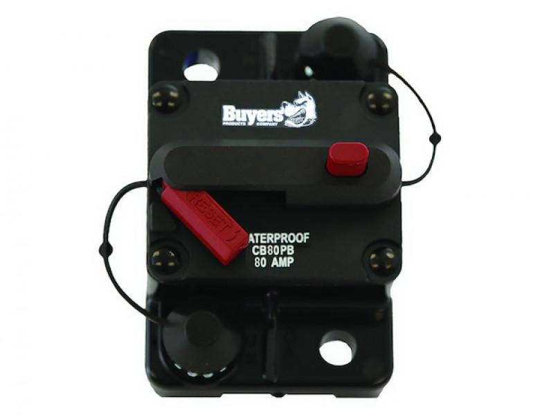 Image of 80 Amp Circuit Breaker With Manual Push-to-Trip Reset from Buyers Products. Part number: CB80PB