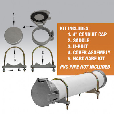 Image of 4 Inch Diameter PVC Conduit Carrier Kit from Buyers Products. Part number: CC400