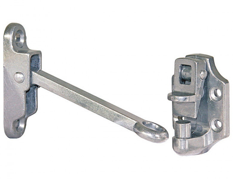 Image of Heavy-Duty Aluminum Door Hold Back - 4 Inch Hook and Keeper from Buyers Products. Part number: DH304