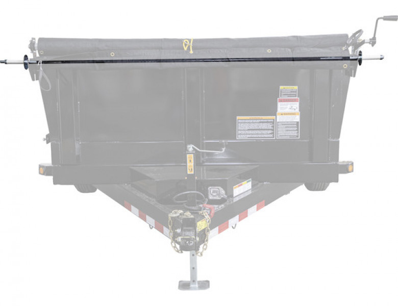 Image of 102 Inch Black Powder Coated Rear Anti-Sail Tarp Tension Bow Kit with Rollers from Buyers Products. Part number: DTB102