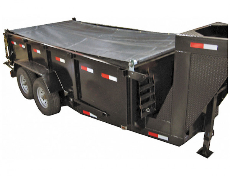 Image of Aluminum Tarp System With Solid Tarp 7 x 15 Foot from Buyers Products. Part number: DTR7015S