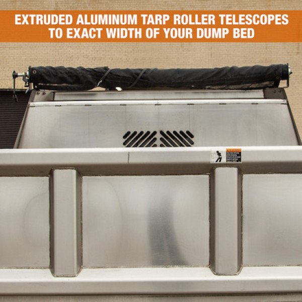 Image of Aluminum Tarp System With Solid Tarp 7 x 18 Foot from Buyers Products. Part number: DTR7018S