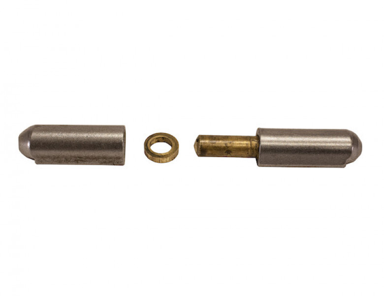 Image of Steel Weld-On Bullet Hinge with Brass Pin and Brass Bushing - 0.61 x 3.15 Inch from Buyers Products. Part number: FBP080