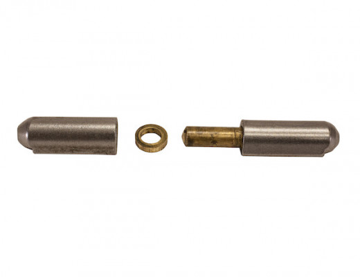 Image of Steel Weld-On Bullet Hinge with Brass Pin and Brass Bushing - 0.61 x 3.15 Inch from Buyers Products. Part number: FBP080