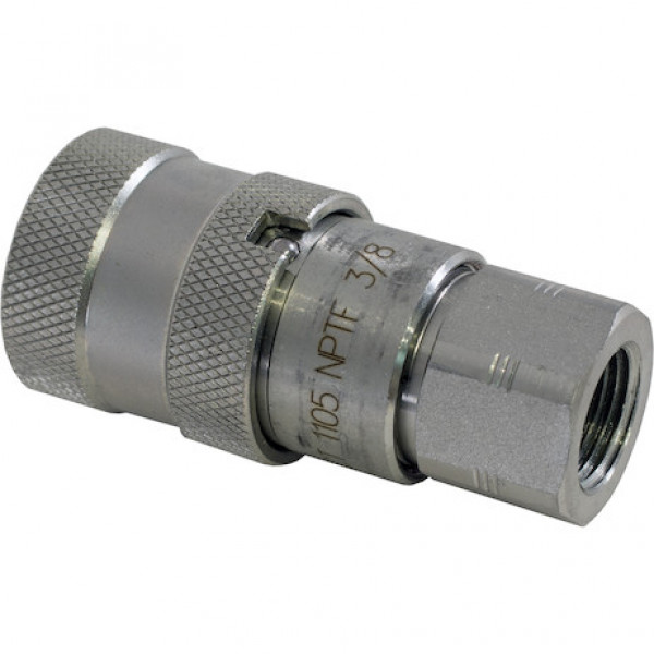 Image of 3/8 Inch Female Flush-Face Coupler With 3/8 Inch NPT Port from Buyers Products. Part number: FF0606