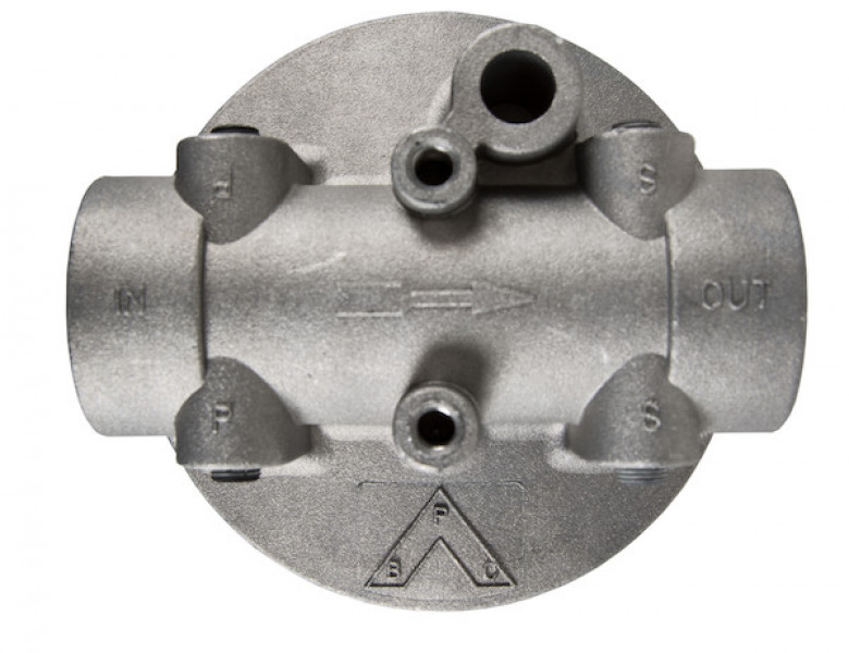 Image of 50 GPM Return Line Filter Head 1-1/4 Inch NPT/25 PSI Bypass from Buyers Products. Part number: FH225