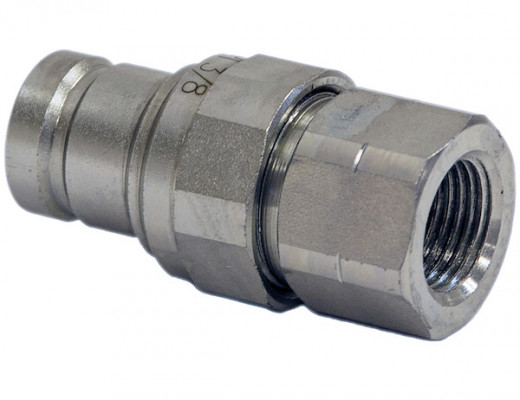 Image of 3/8 Inch Male Flush-Face Coupler With 3/8 Inch NPT Port from Buyers Products. Part number: FM0606