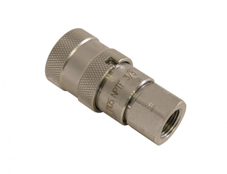 Image of 3/8 Inch Male Flush-Face Coupler With 3/8 Inch NPT Port from Buyers Products. Part number: FM0606