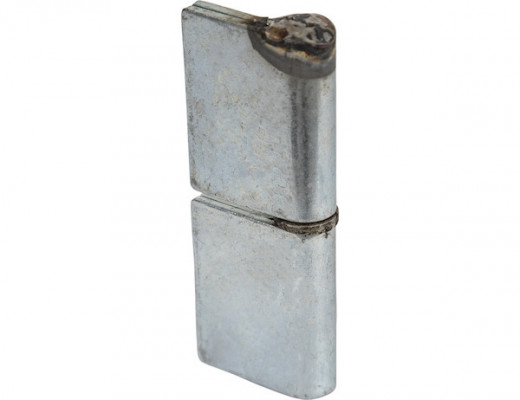 Image of Steel Weld-On Butt Hinge with 3/8 Stainless Pin - 1.25 x 4 Inch-Zinc Plated-LH from Buyers Products. Part number: H412538LH