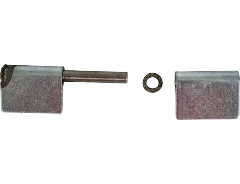 Image of Steel Weld-On Butt Hinge with 3/8 Stainless Pin - 1.25 x 4 Inch-Zinc Plated-LH from Buyers Products. Part number: H412538LH