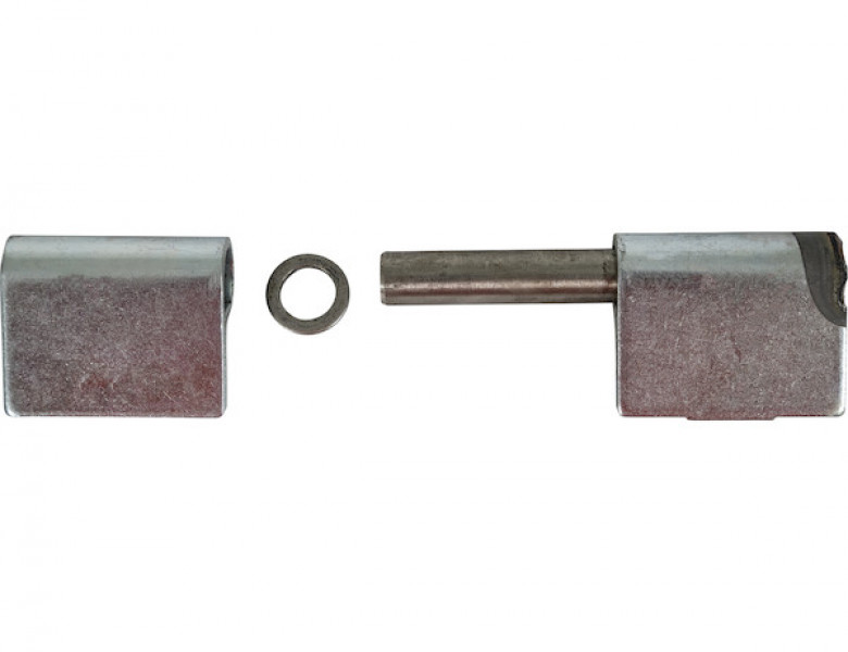 Image of Steel Weld-On Butt Hinge with 3/8 Stainless Pin - 1.25 x 4 Inch-Zinc Plated-LH from Buyers Products. Part number: H412538LH