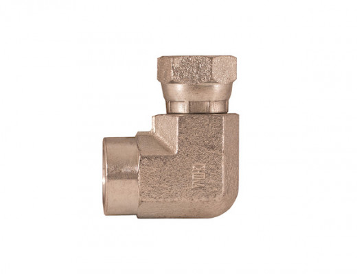 Image of 1.5-11.5 Inch NPSM Female Pipe Swivel To 1.5-11.5 Female Pipe Thread 90Elbow from Buyers Products. Part number: H9455X24X24