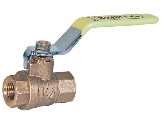 Image of 1/4 Inch Brass Body Ball Valve from Buyers Products. Part number: HBV025