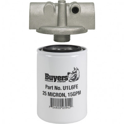 Image of 15 GPM Return Line Filter Assembly 3/4 Inch NPT/25 Micron/25 PSI Bypass from Buyers Products. Part number: HFA12525