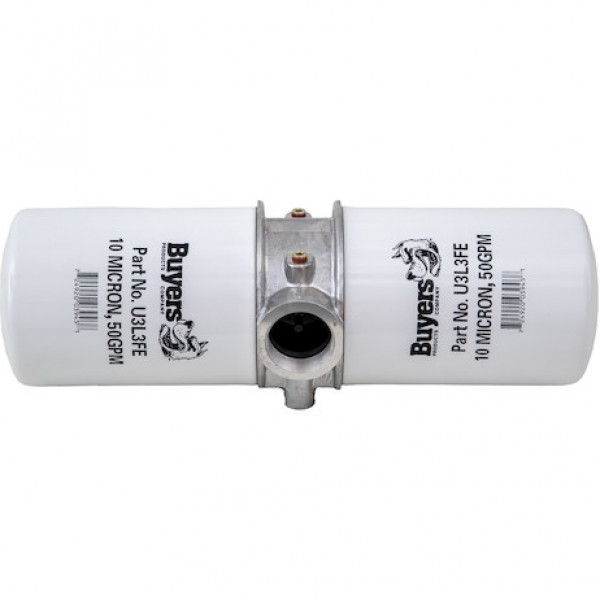 Image of 100 GPM Return Line Filter Assembly 1-1/2 Inch NPT/10 Micron/15 PSI Bypass from Buyers Products. Part number: HFA31015