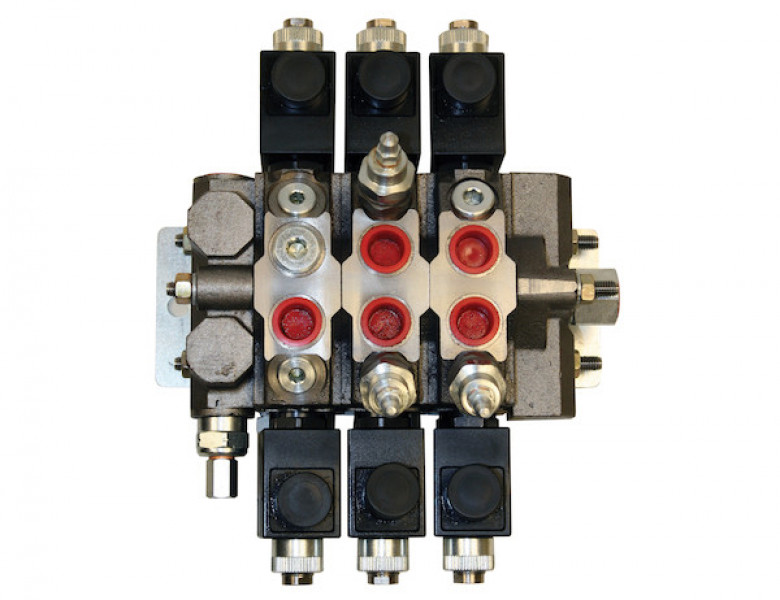 Image of Electric Sectional Valve 3-Way/4-Way/4-Way/PB from Buyers Products. Part number: HVE344PB